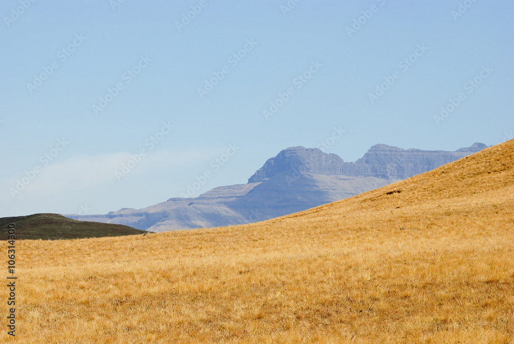 Fototapeta premium Drakensberg Dragon mountains landscape in South Africa