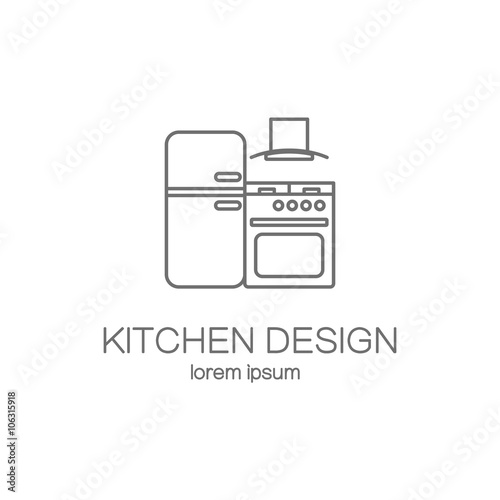 Kitchen logo design templates.