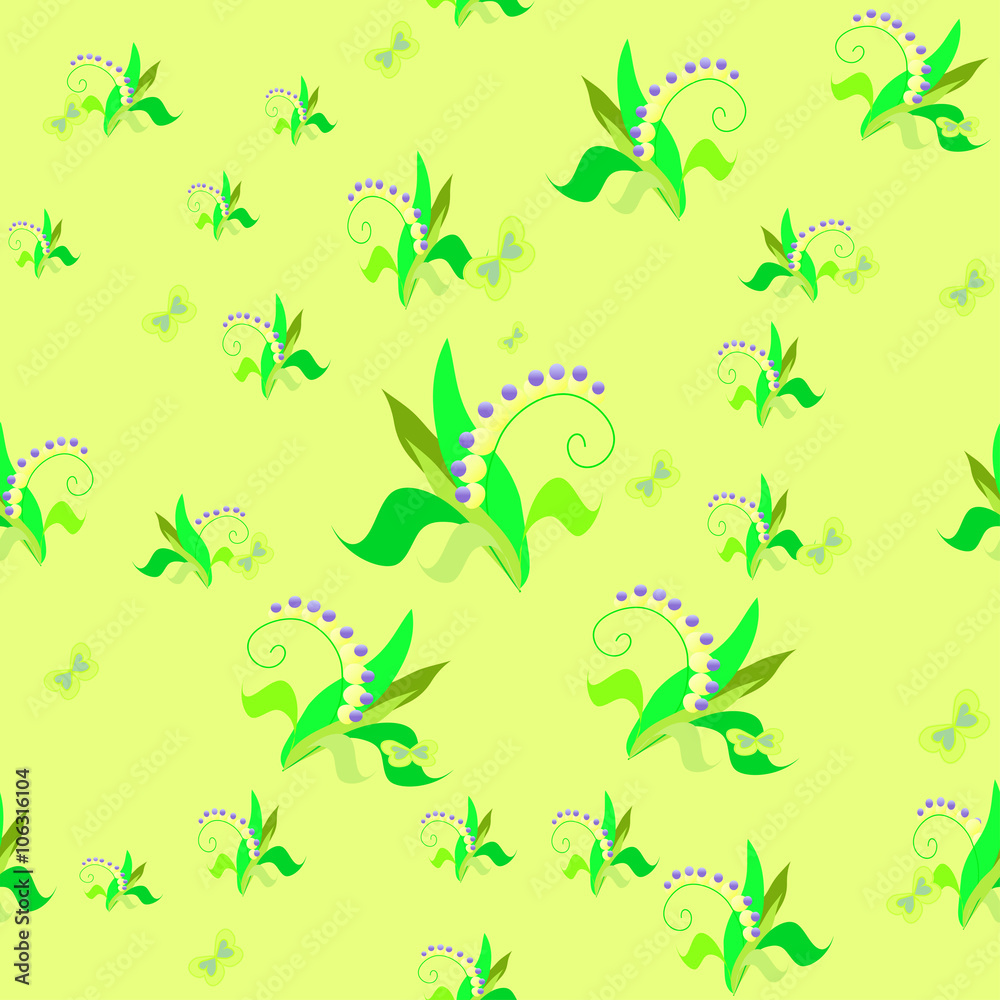 lilies of the valley. seamless pattern lilies of the valley. seamless pattern