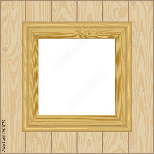 wooden frame with transparent space insert for picture