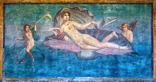 Venus fresco in the Temple of Venus, Pompeii, Italy photo