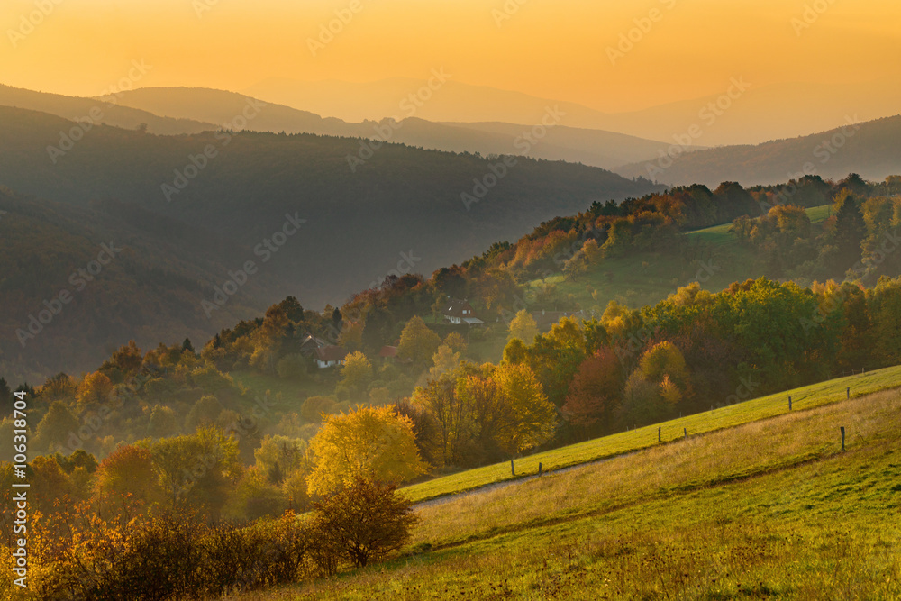 Fototapeta Autumn in countryside