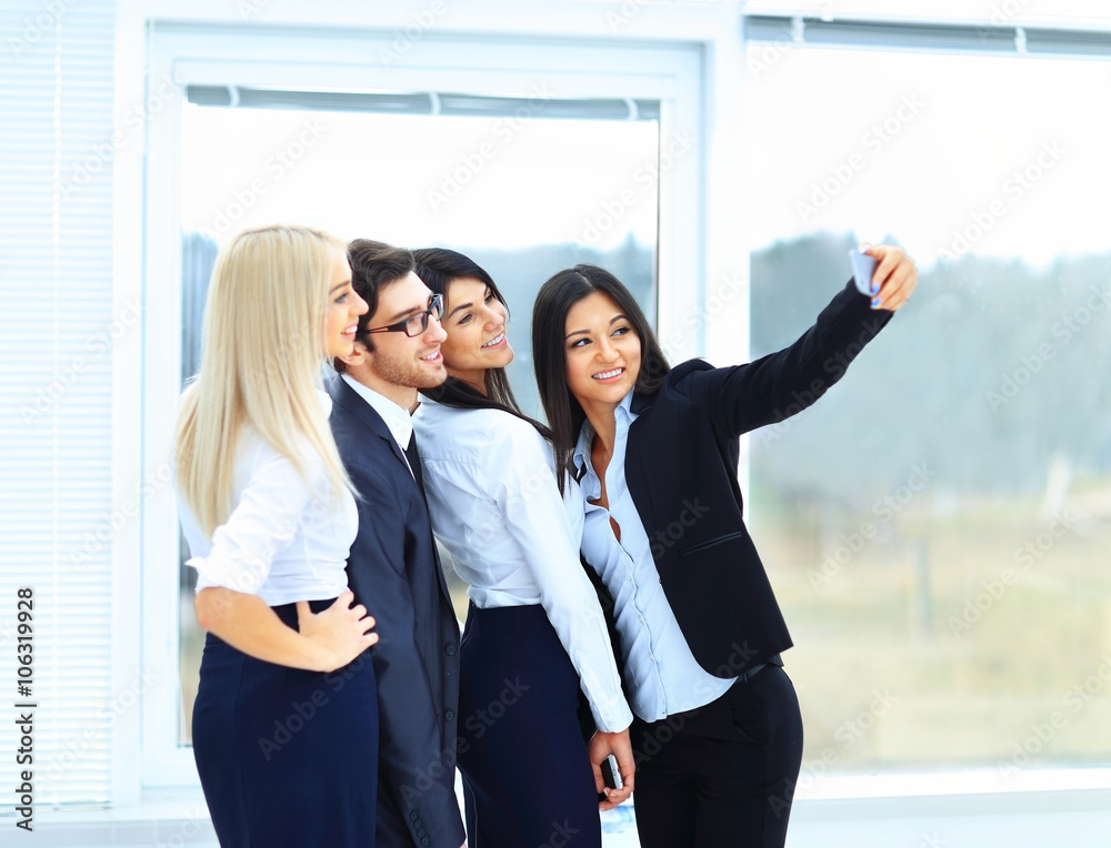 successful business team on office background successful business team on office background