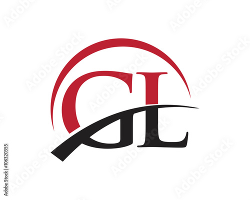 GL red letter logo swoosh
