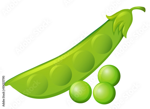 Fresh peas and peapod