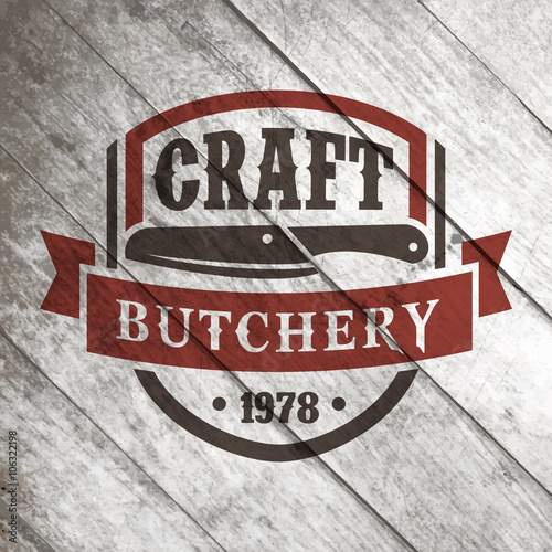 Vector logo template of butchery or meat shop