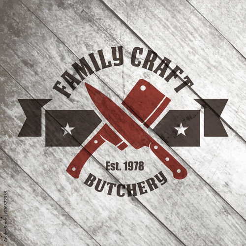 Vector logo template of butchery or meat shop