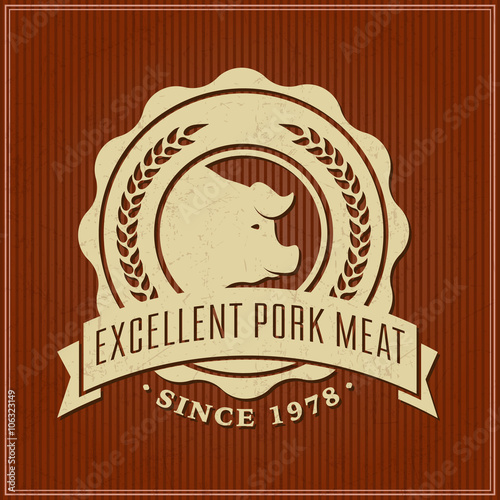 Vector logo template of butchery or meat shop