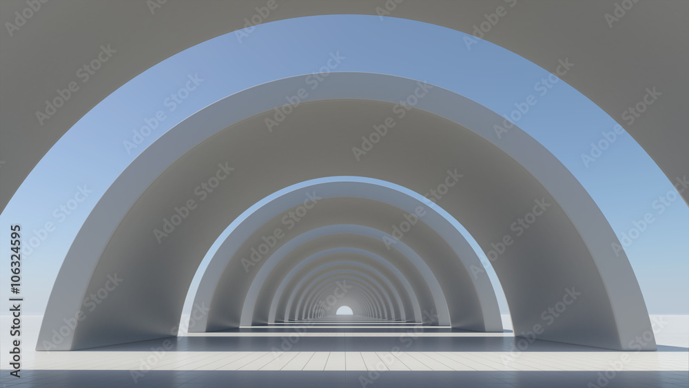 Fototapeta premium White abstract architecture construction