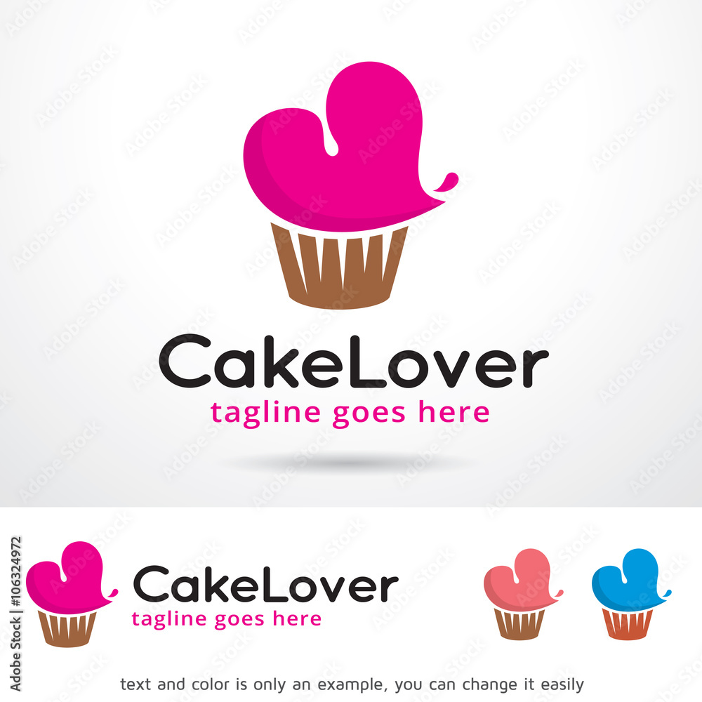 Cake Lover Logo Template Design Vector Stock Vector Adobe Stock