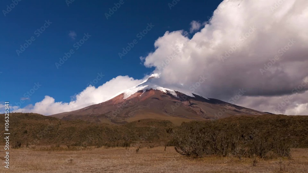Witness the mesmerizing sight of fast moving clouds over Ecuador's majestic Cotopaxi volcano,standing tall at 5897m ,the country's second highest summit,captured in stunning 1 frame every 6 seconds. Witness the mesmerizing sight of fast moving clouds over Ecuador's majestic Cotopaxi volcano,standing tall at 5897m ,the country's second highest summit,captured in stunning 1 frame every 6 seconds.