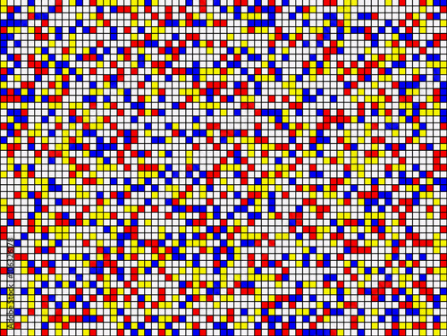 Abstract steined glass wall