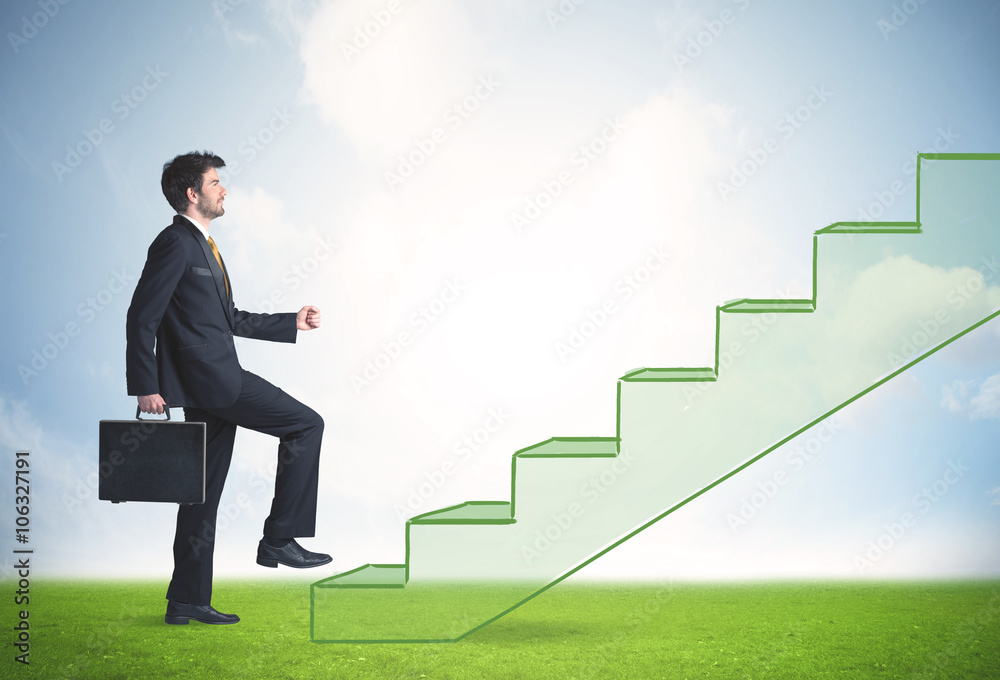Stepping up a staircase Stepping up a staircase