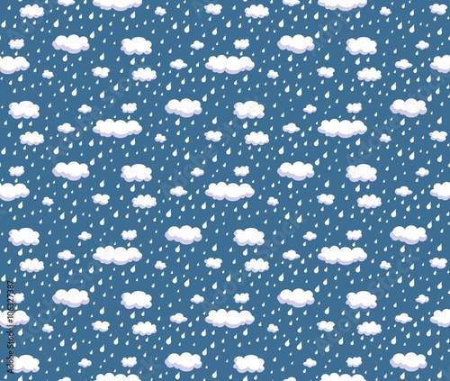 Seamless background with rain.