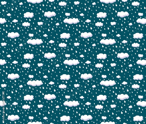 Seamless background with rain.
