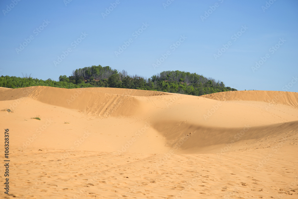 View over the Red dunes. Mui Ne, Vietnam