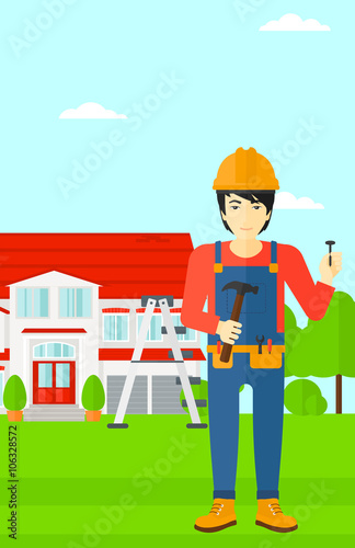 Cheerful repairer engineer.