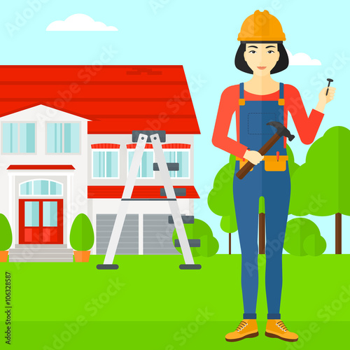 Cheerful repairer engineer.