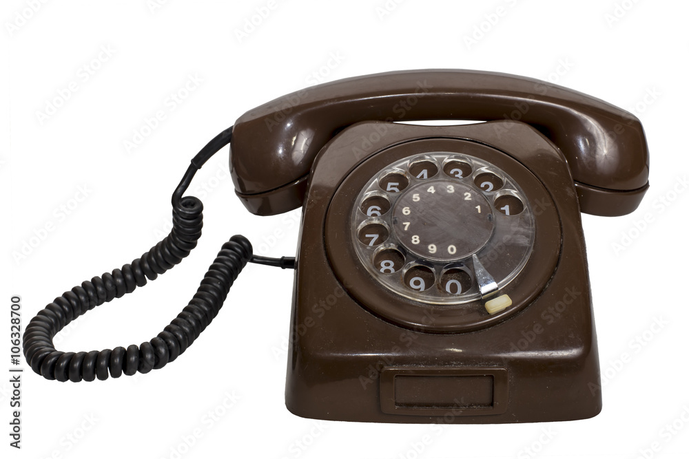 Retro rotary telephone isolated on white background Retro rotary telephone isolated on white background