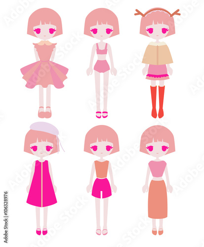 Pink girl outfit set