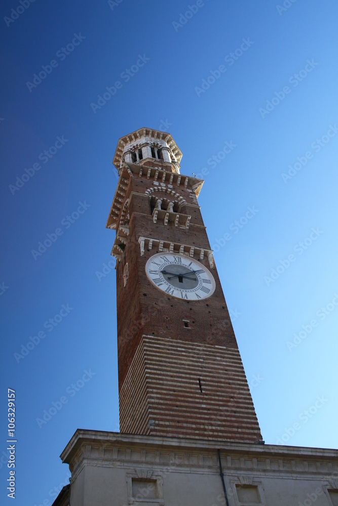 Lamberty Tower (Torre dei Lamberti). Verona, Italy