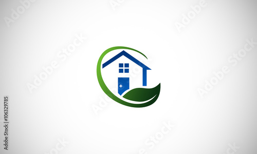  Green House leaf logo