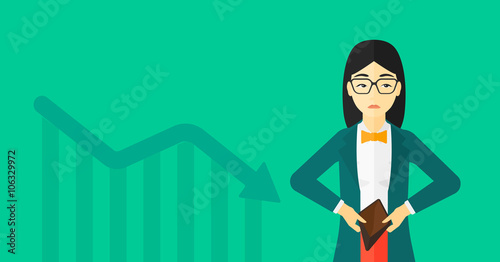 Bancrupt business woman.