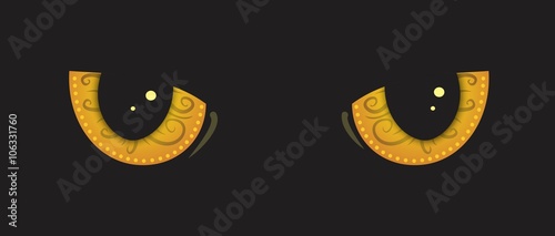Eyes of wild cat.