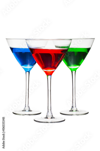 tri colored drinks