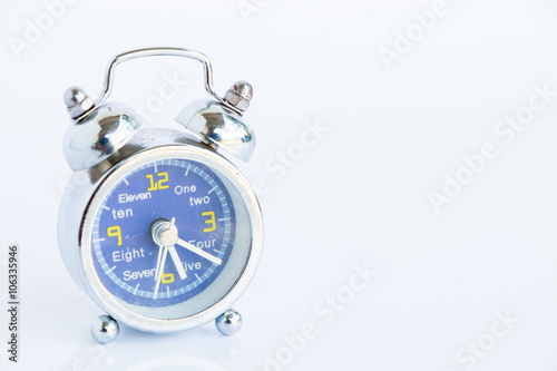 alarm clock on white background