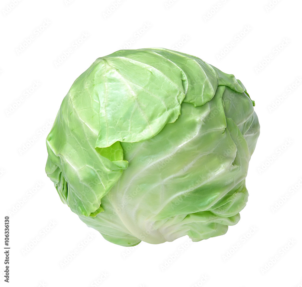 fresh cabbage isolated on white background