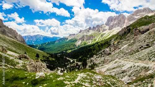 The Fassa Valley in the Dolomites, Italy