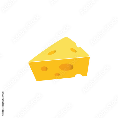  cheese icon, vector illustration isolated on white background