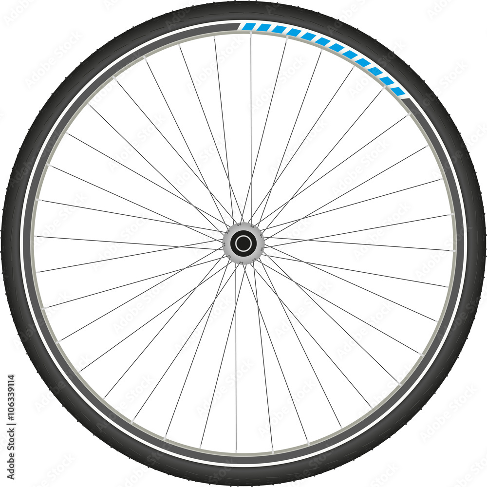 Fototapeta premium bicycle wheel abstract vector illustration isolated eps 10