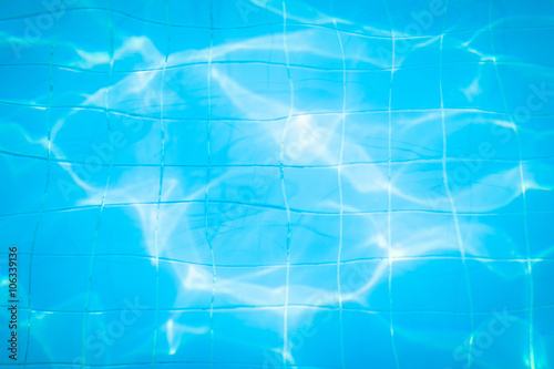 Blue swimming pool rippled water detail
