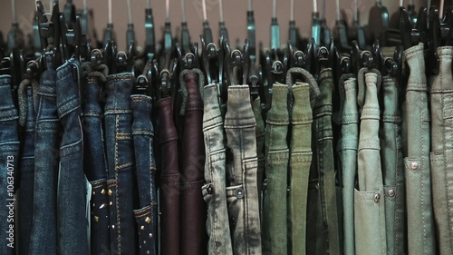 Jeans in the store