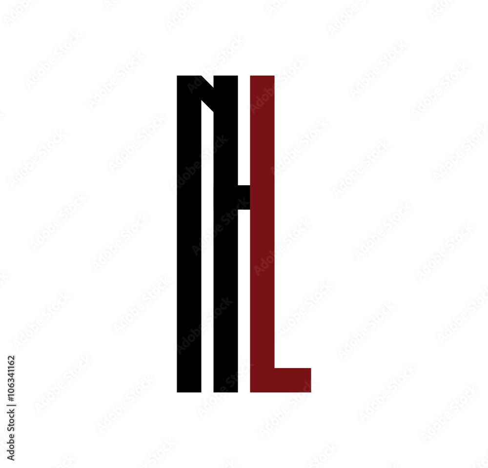 NL initial logo red and black NL initial logo red and black
