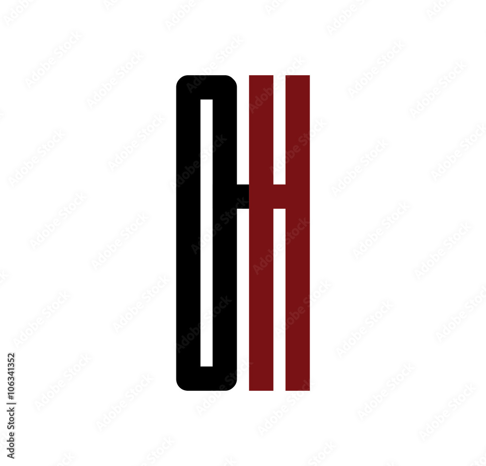 OH initial logo red and black OH initial logo red and black