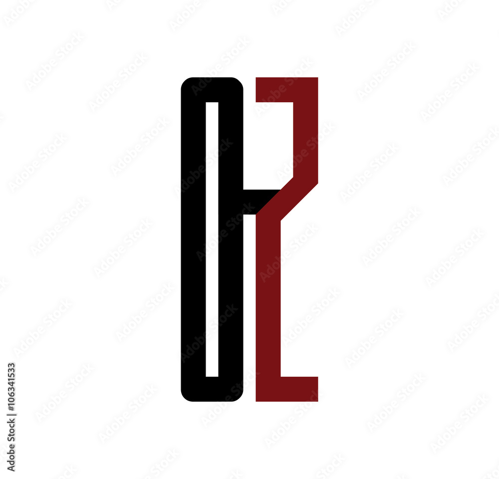 OZ initial logo red and black