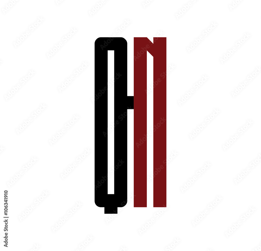 QN initial logo red and black QN initial logo red and black