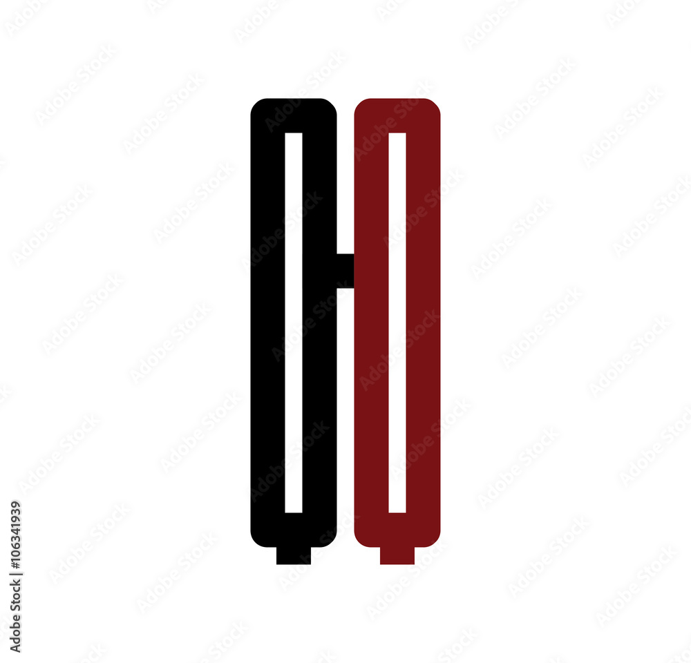 QQ initial logo red and black QQ initial logo red and black