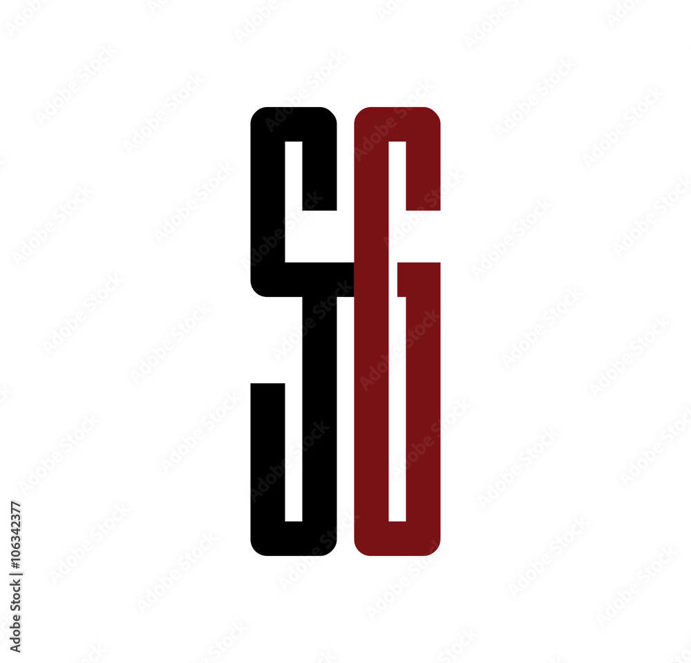 SG initial logo red and black SG initial logo red and black
