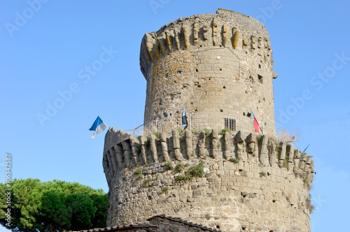 The ancient ruins of the watchtower of Lanuvio - Rome