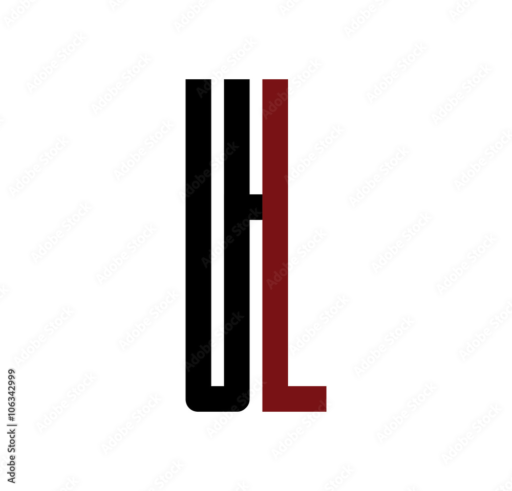 UL initial logo red and black