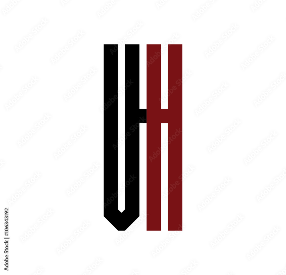 VH initial logo red and black VH initial logo red and black