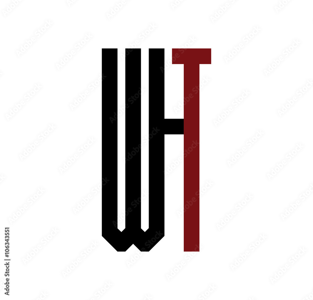 WT initial logo red and black WT initial logo red and black