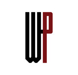 WP initial logo red and black