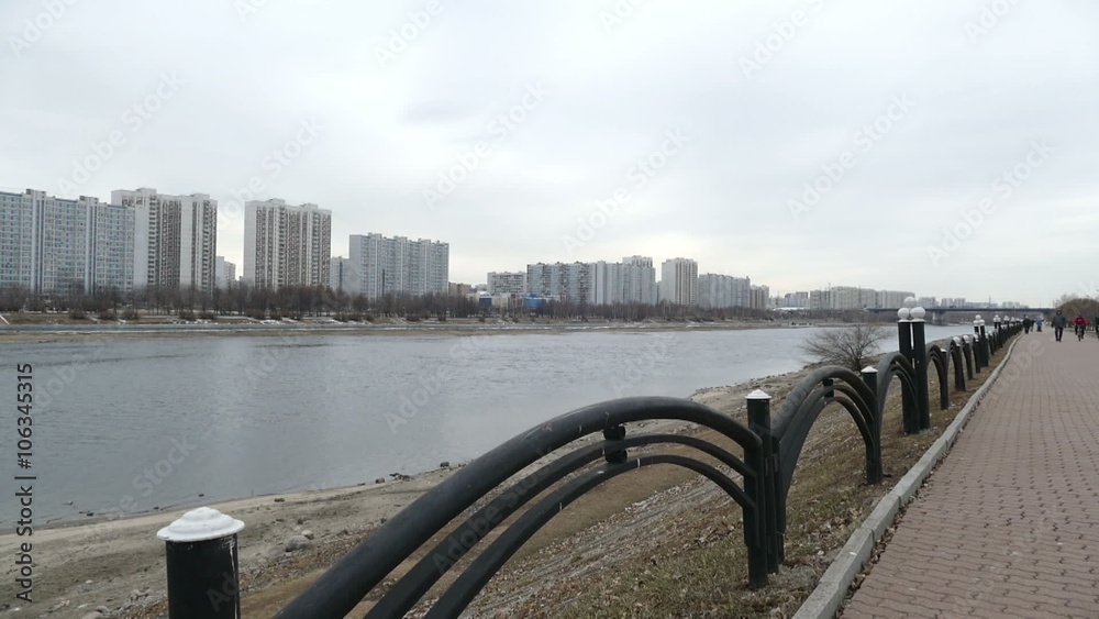 Town Houses in the Railing at the River. Town Houses in the Railing at the River.