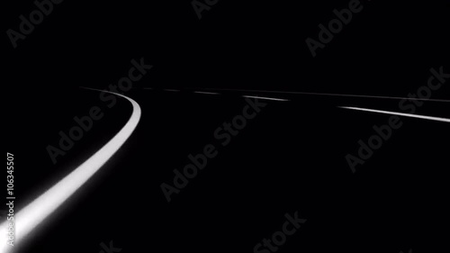 Roadtrip at night. 
3D vector animation of a roadtrip on an empty road at night.
