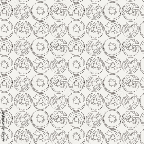 Vector Muffins Seamless Pattern. Cakes, Sweets.